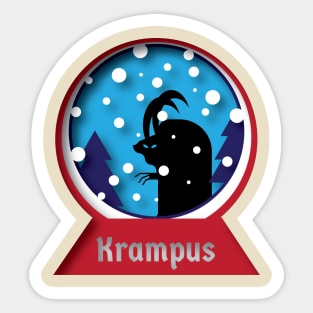 Krampus Snowglobe Sticker